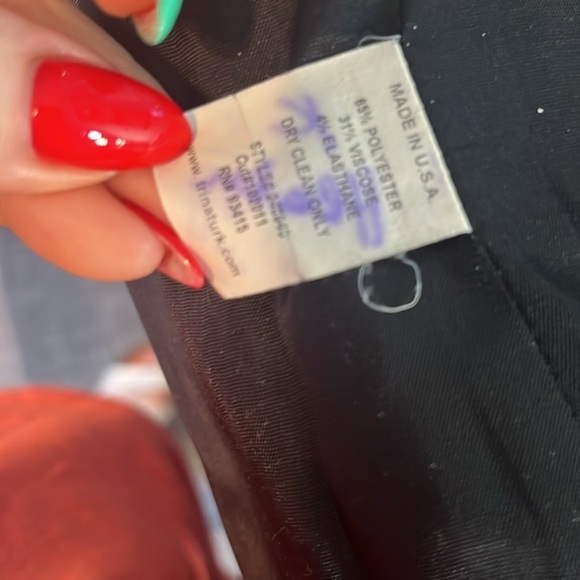 Vintage Trina Turk Blazer One Button Black Size 8 Pockets Fitted - Picture 9 of 10